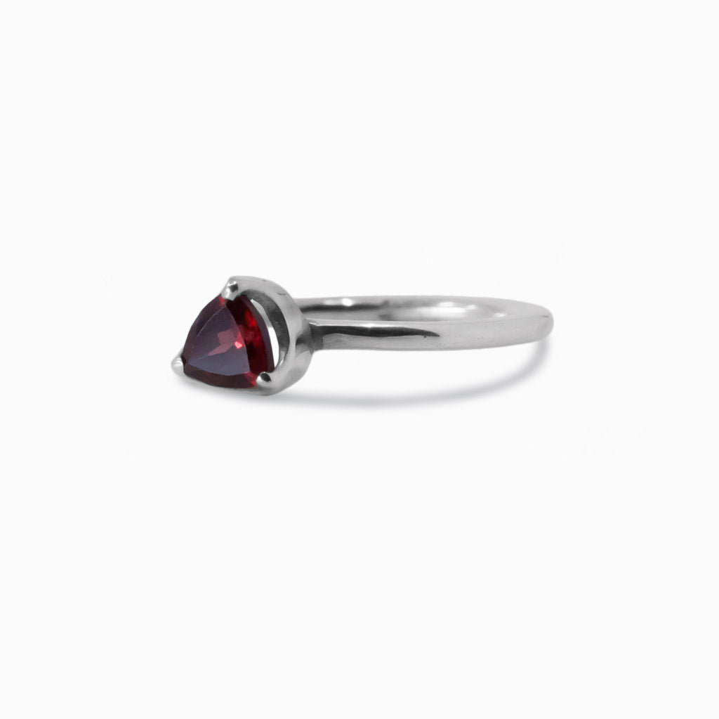 Faceted Garnet ring