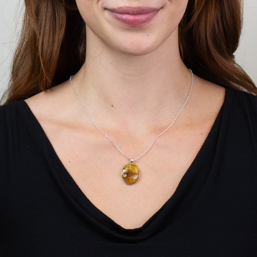 Amber With Insects Necklace