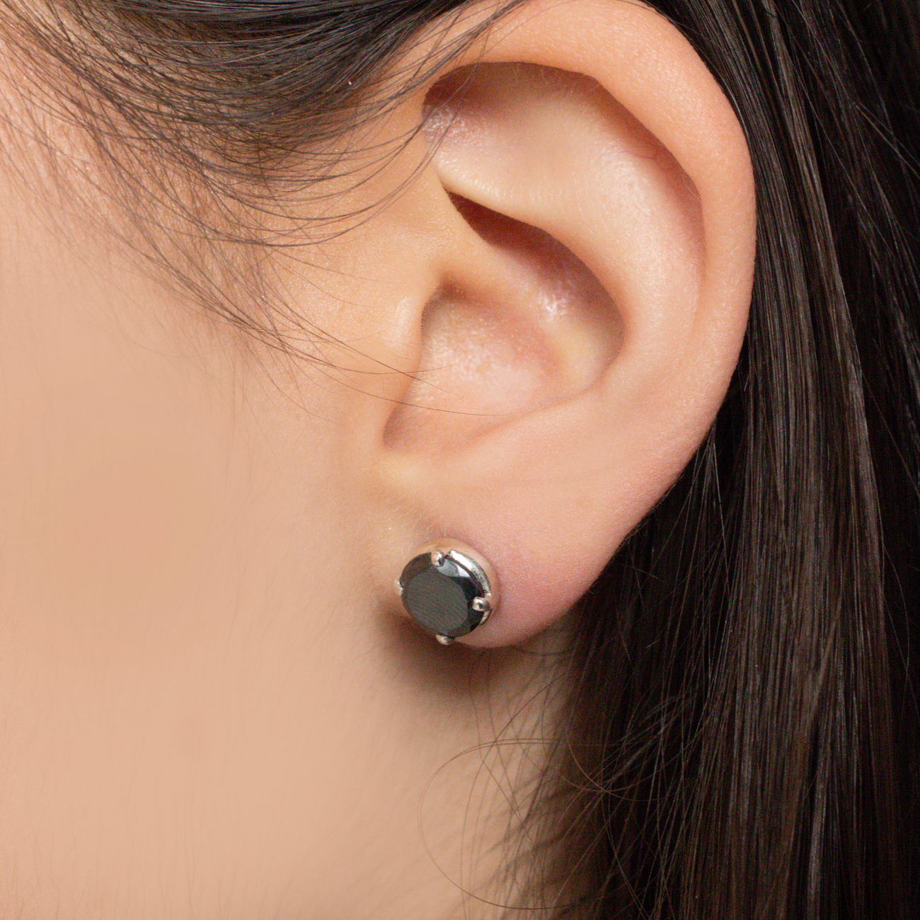 FACETED HEMATITE EARRINGS 