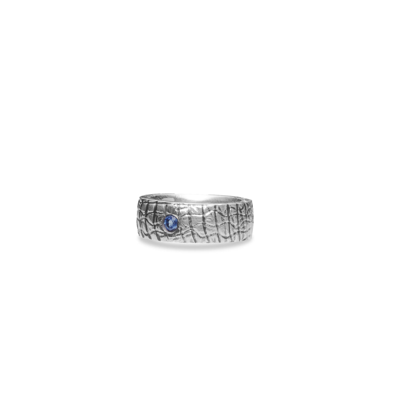 SAPPHIRE FACETED RING STERLING SILVER  | MADE IN  EARTH