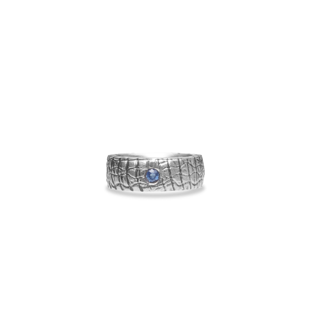 SAPPHIRE FACETED RING STERLING SILVER  | MADE IN  EARTH