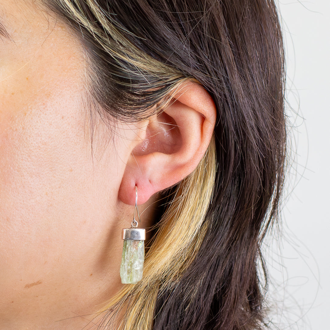 Green Kyanite Drop Earrings