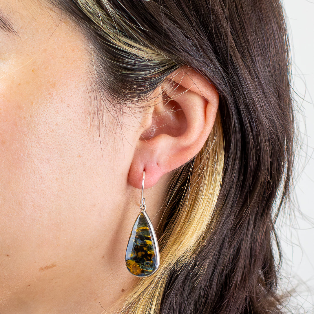 Pietersite  Drop Earrings