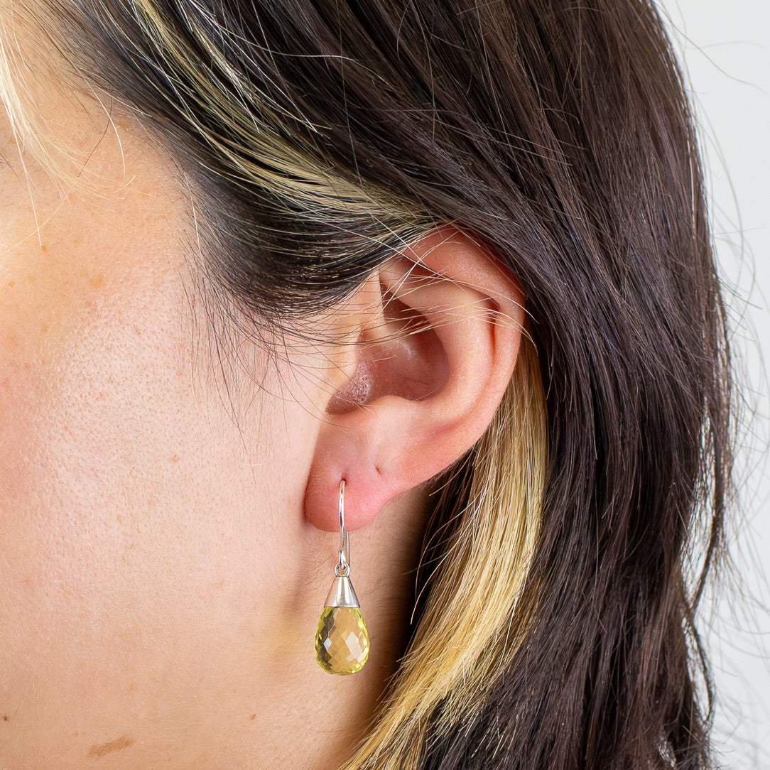 Lemon Quartz Drop Earrings