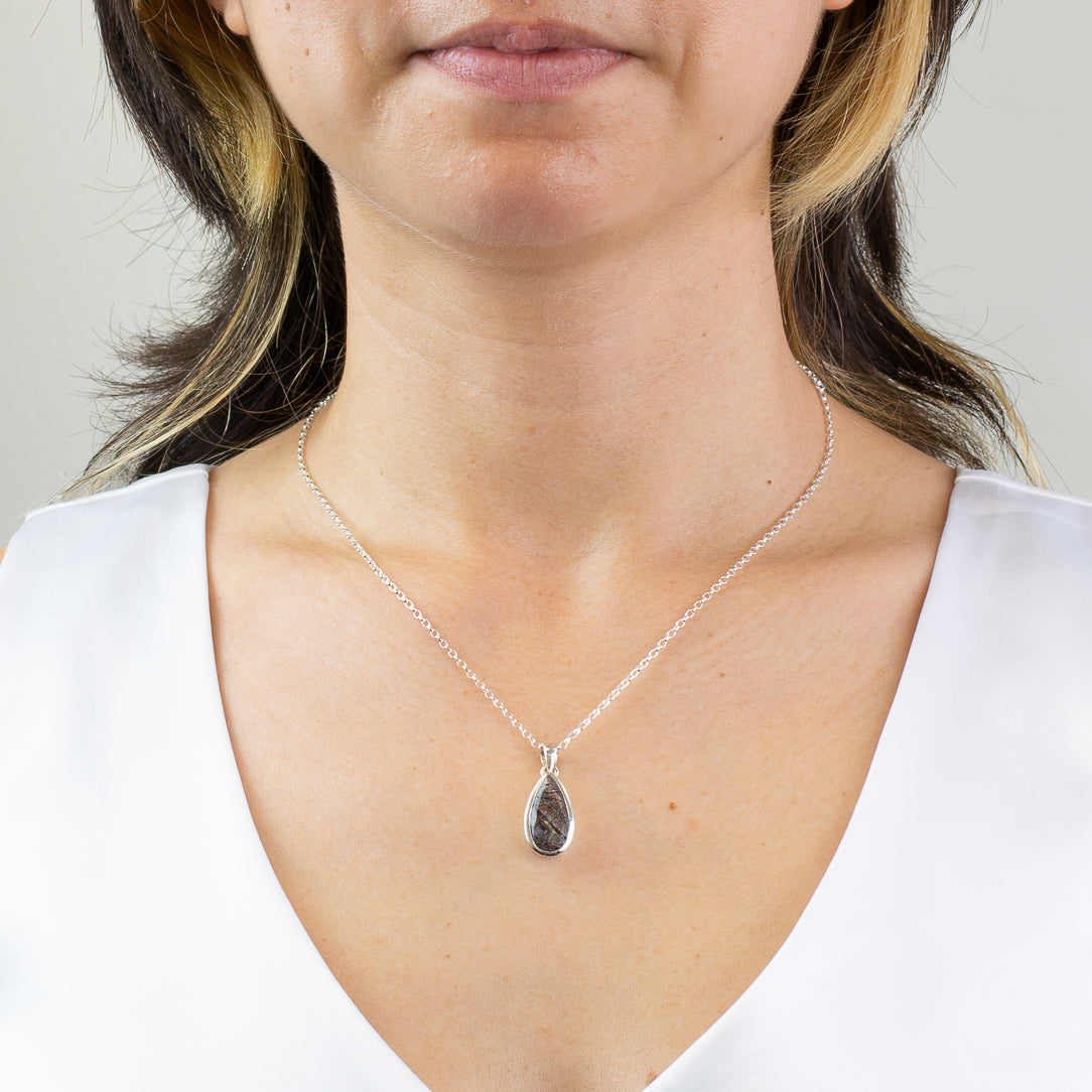 Tourmalinated Quartz Necklace