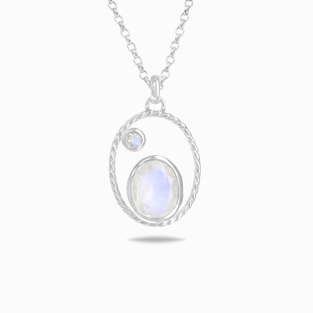 rainbow moonstone halo necklace sterling silver moonstone pendant oval moonstone gemstone jewelry
