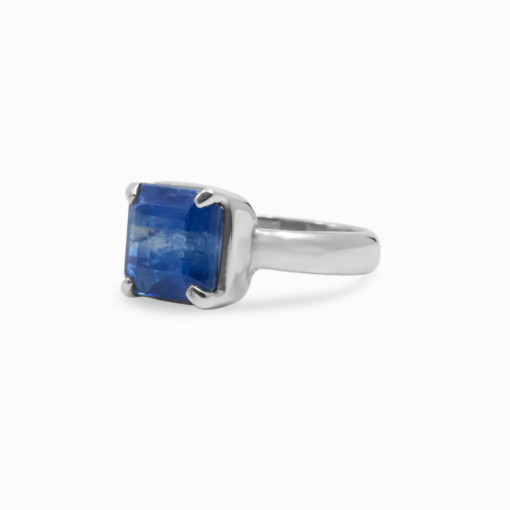 Faceted Kyanite ring