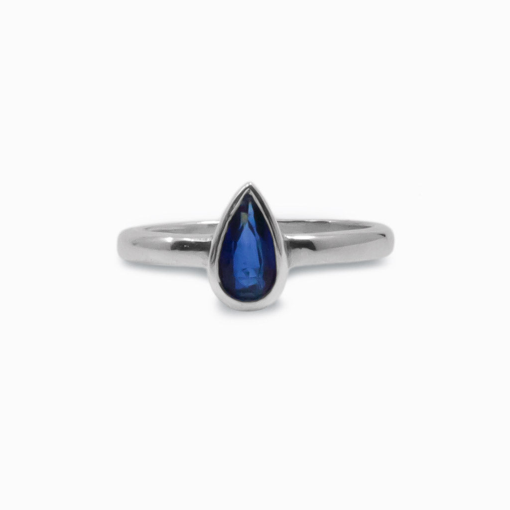 Faceted Kyanite ring