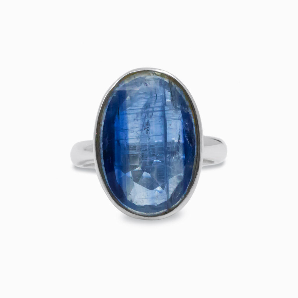 Faceted Kyanite ring