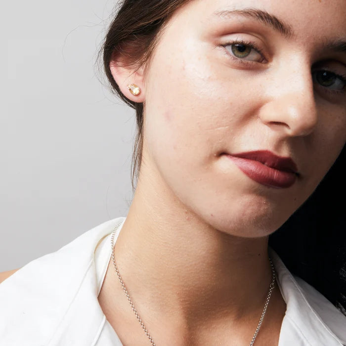 faceted citrine earrings