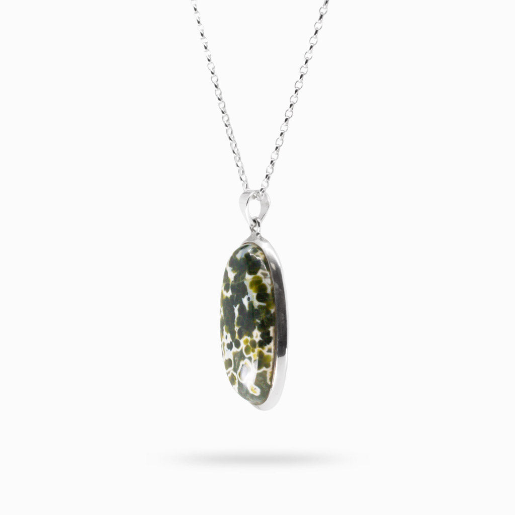 OCEAN JASPER OVAL NECKLACE 