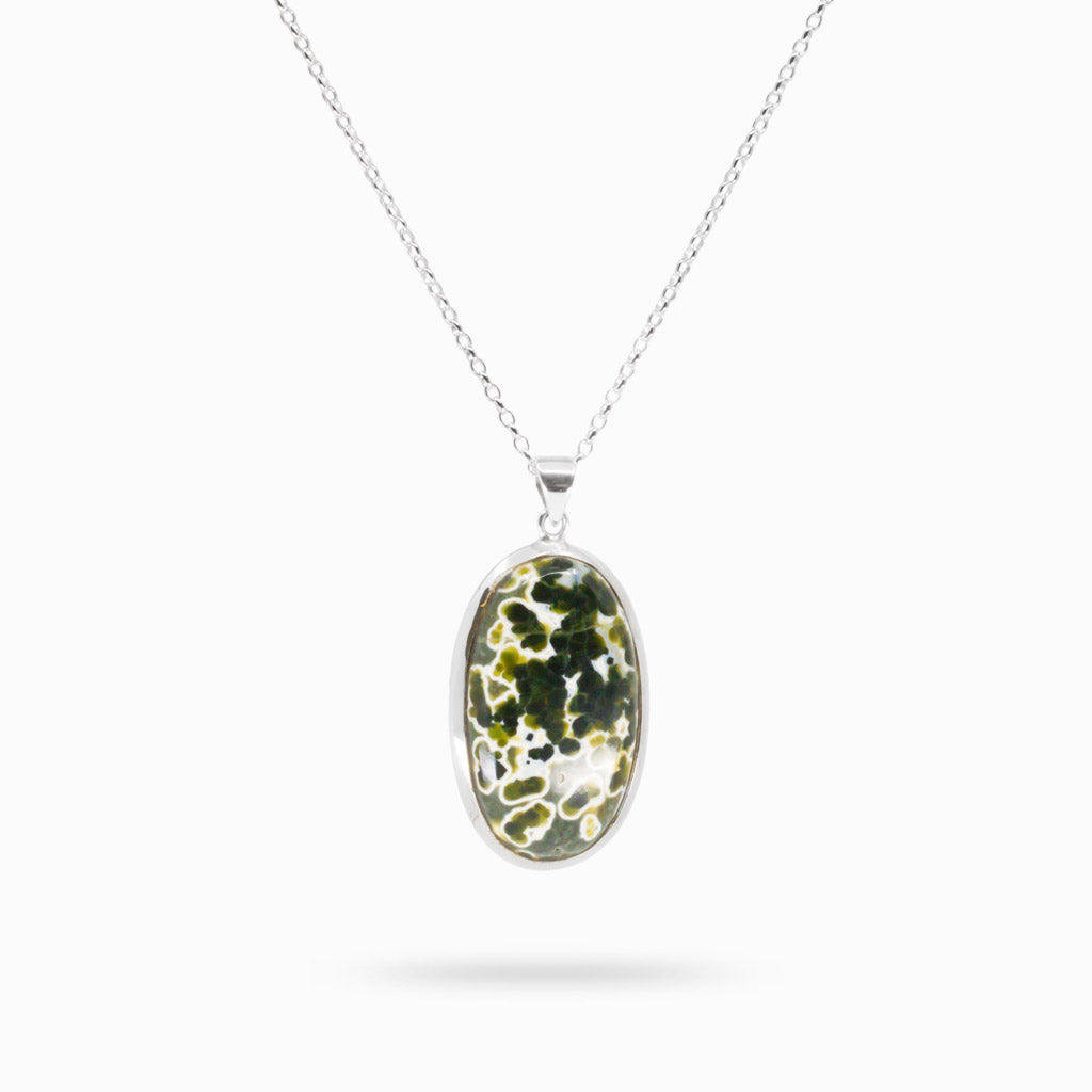 OCEAN JASPER OVAL NECKLACE 