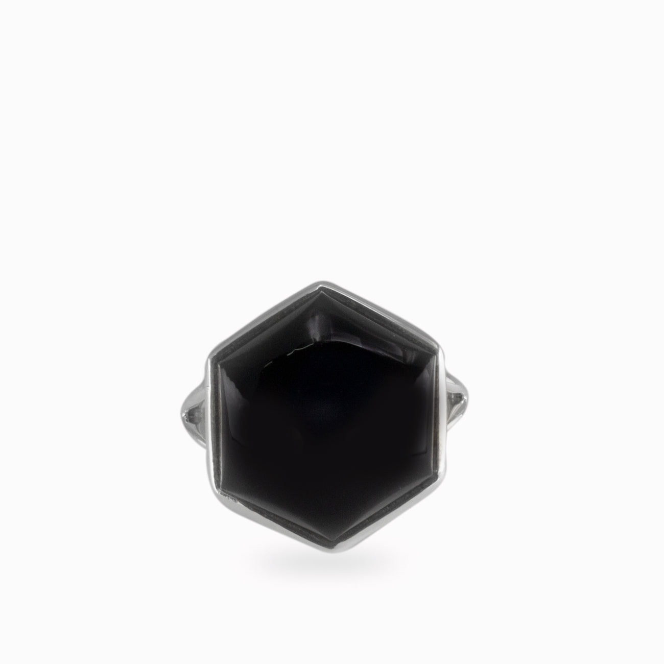 ONYX HEX RING 