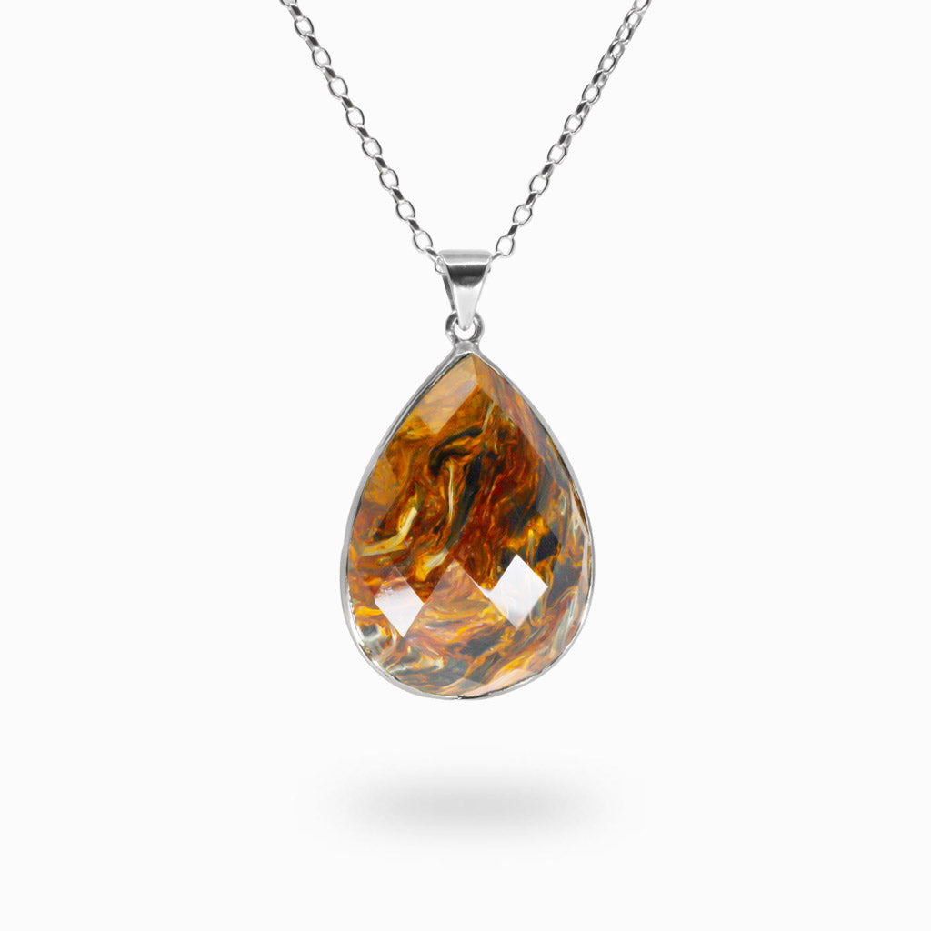 FACETED PIETRESITE NECKLACE STERLING SILVER | MADE IN EARTH