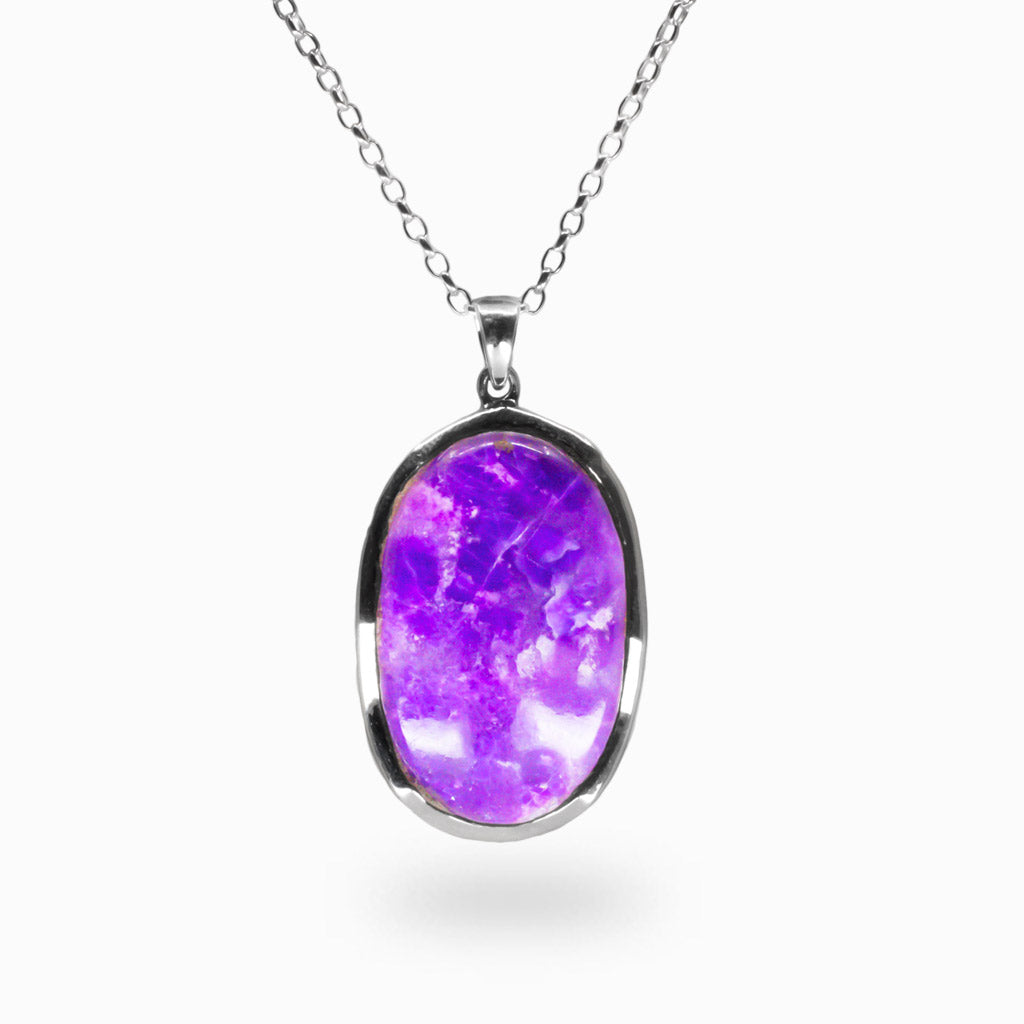 CABOCHON SUGILITE PURPLE NECKLACE 