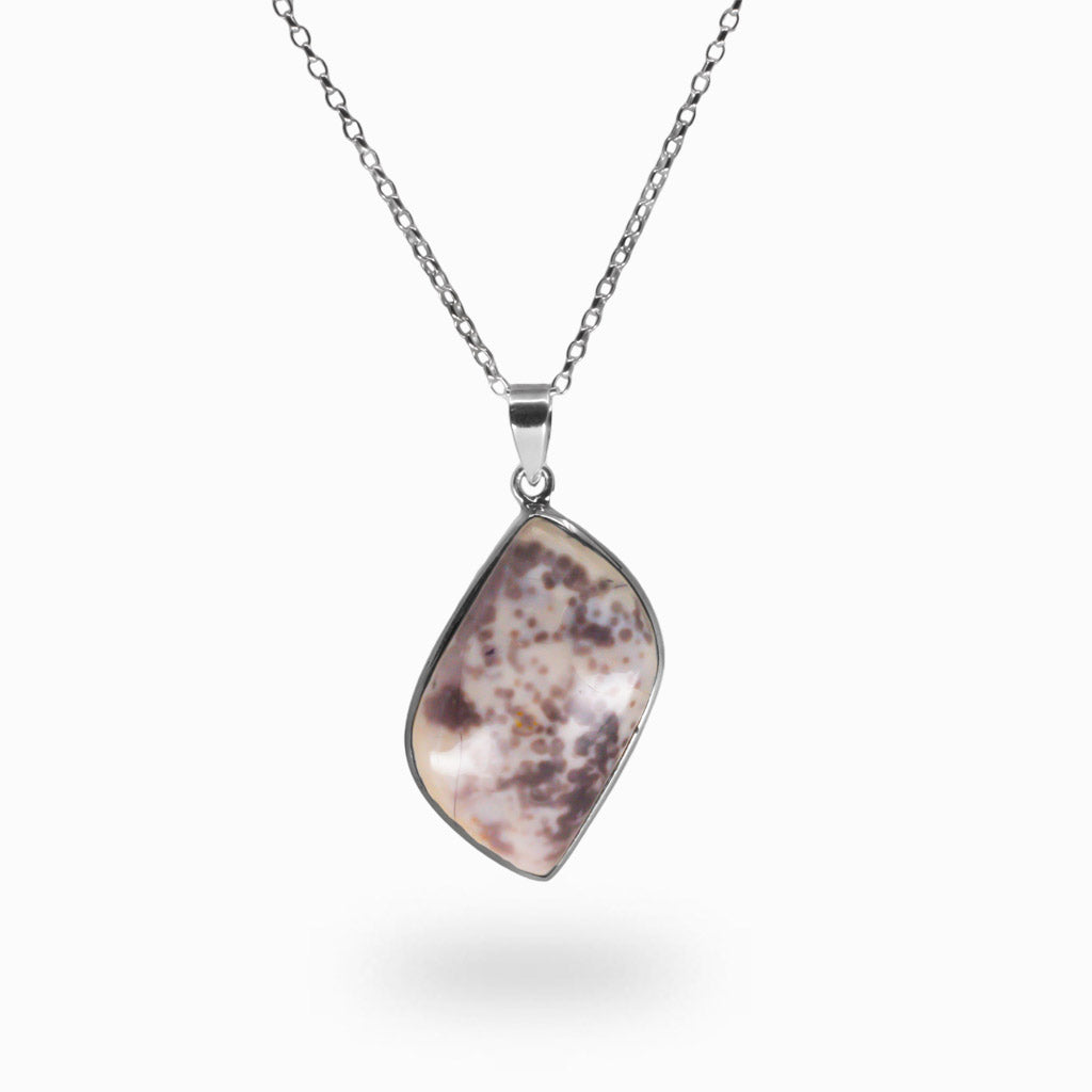CABOCHON TIFFANY STONE NECKLACE MIN STERLING SILVER MADE IN EARTH