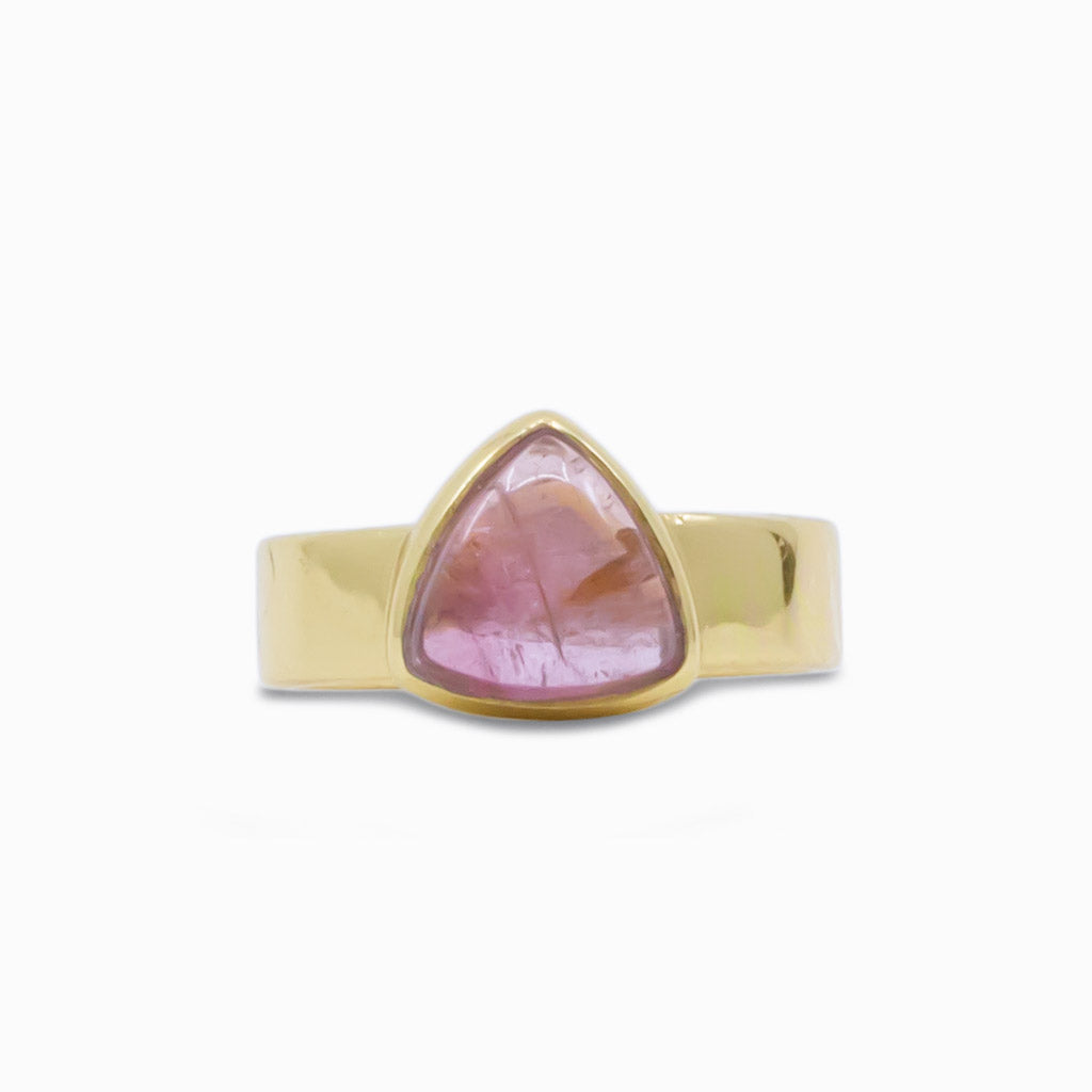 Pink tourmaline ring