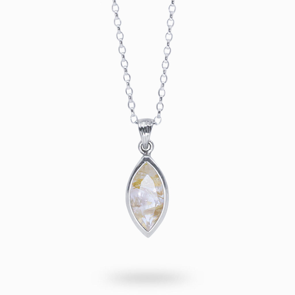 rutilated quartz necklace