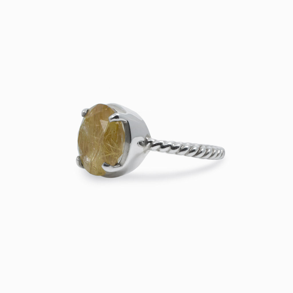 Rutilated Quartz ring