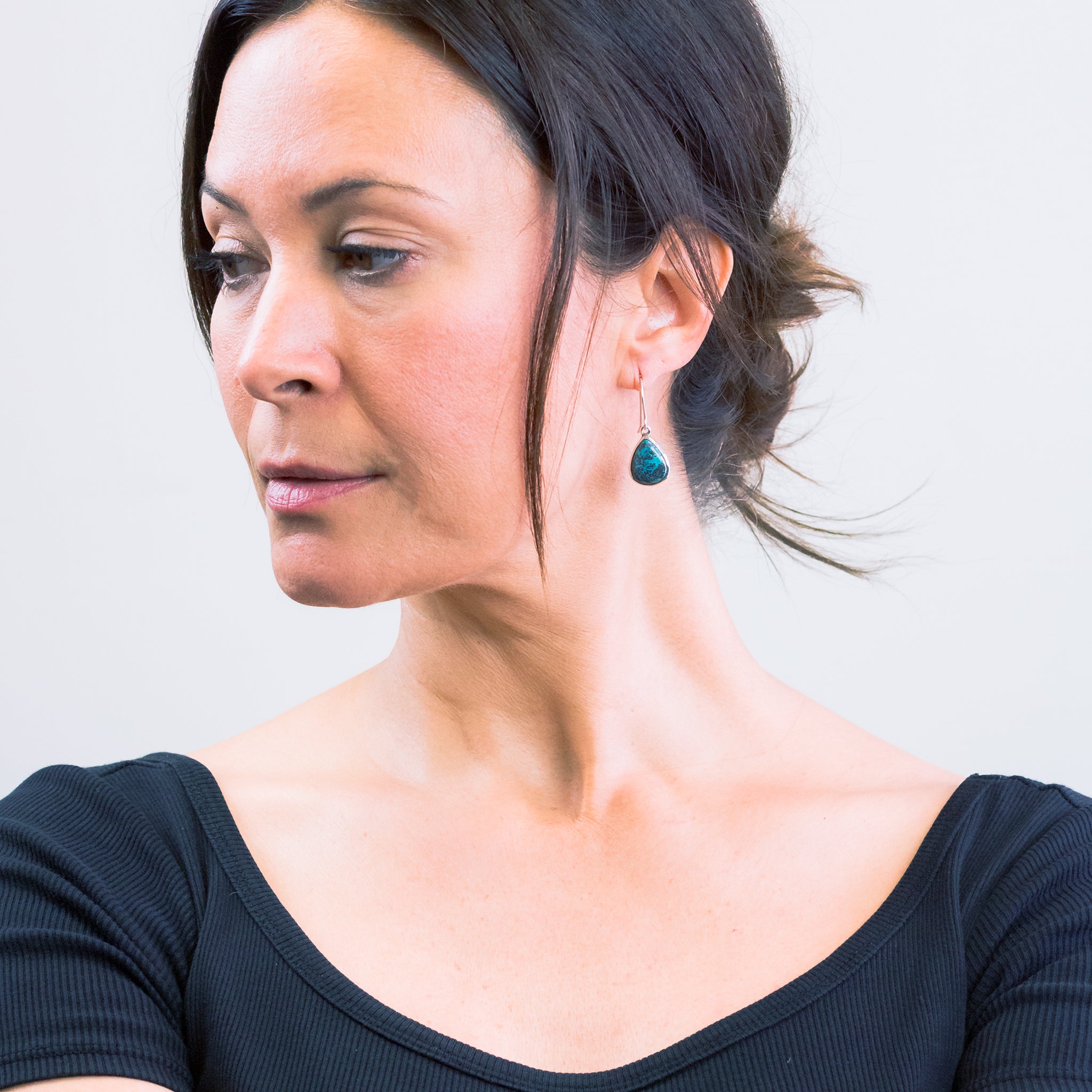 Shattuckite Drop Earrings