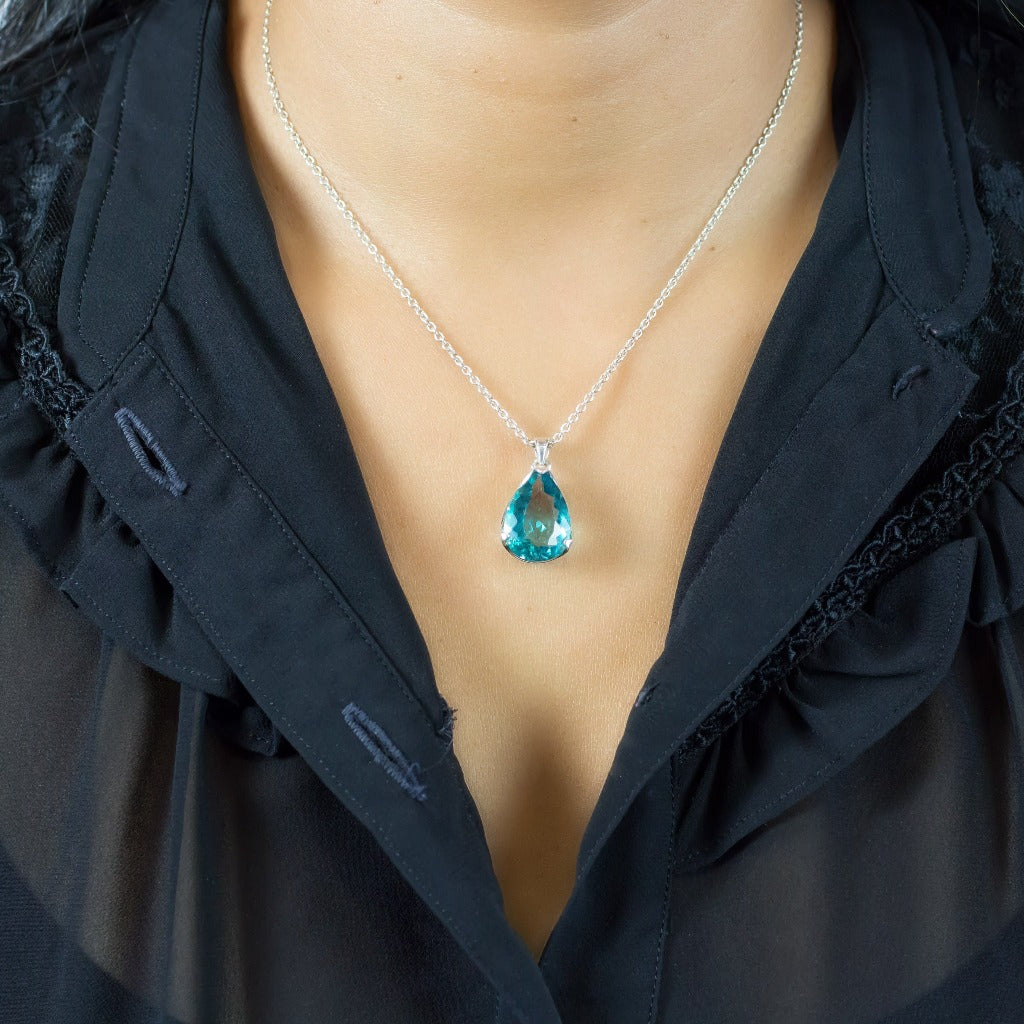Fluorite Pendant on Model