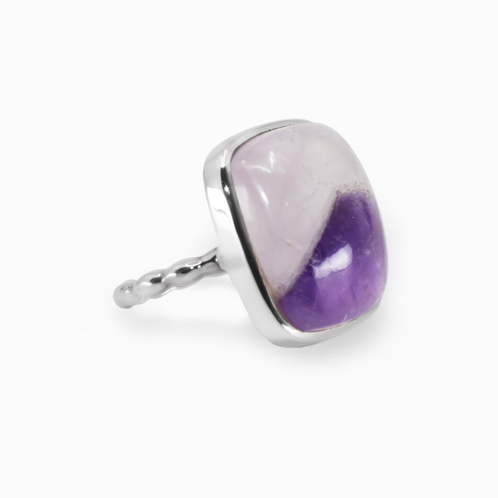 Chevron Amethyst Ring