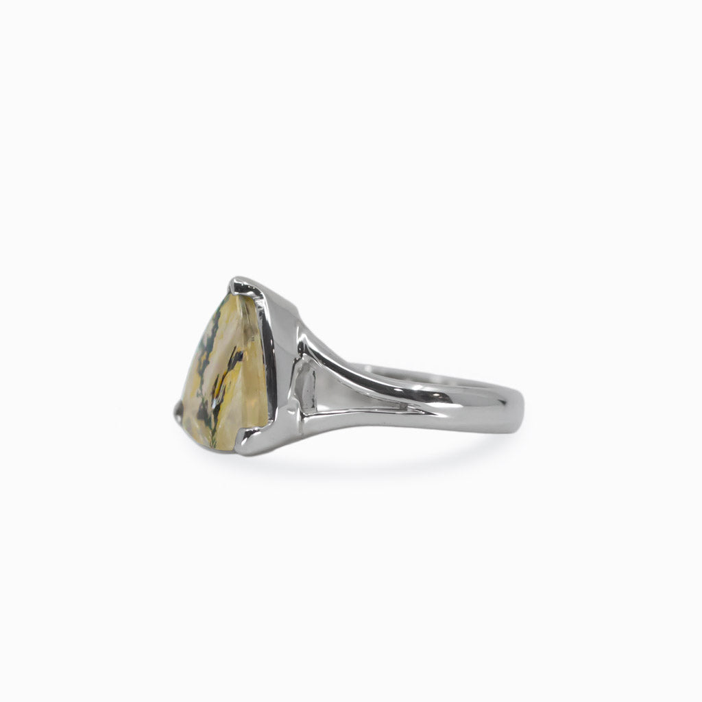 Faceted Dendritic Quartz ring