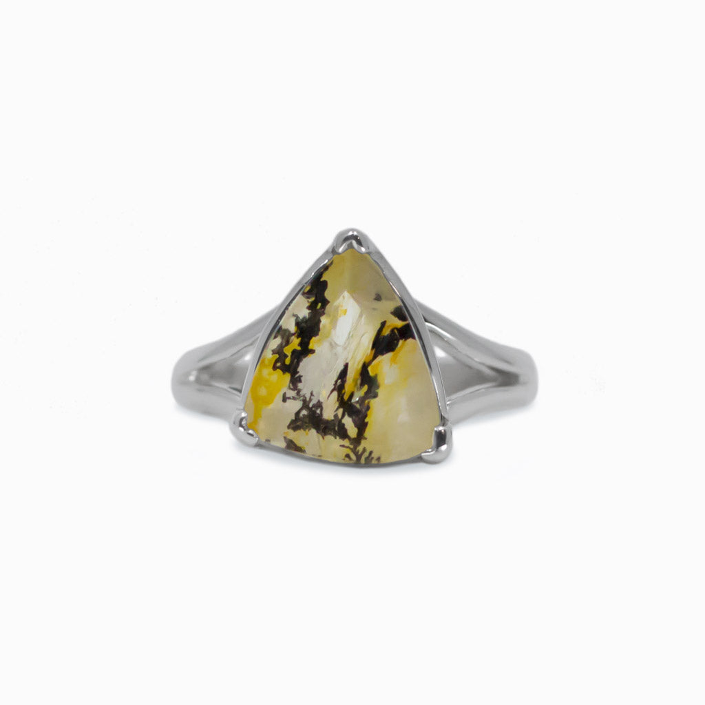 Faceted Dendritic Quartz ring