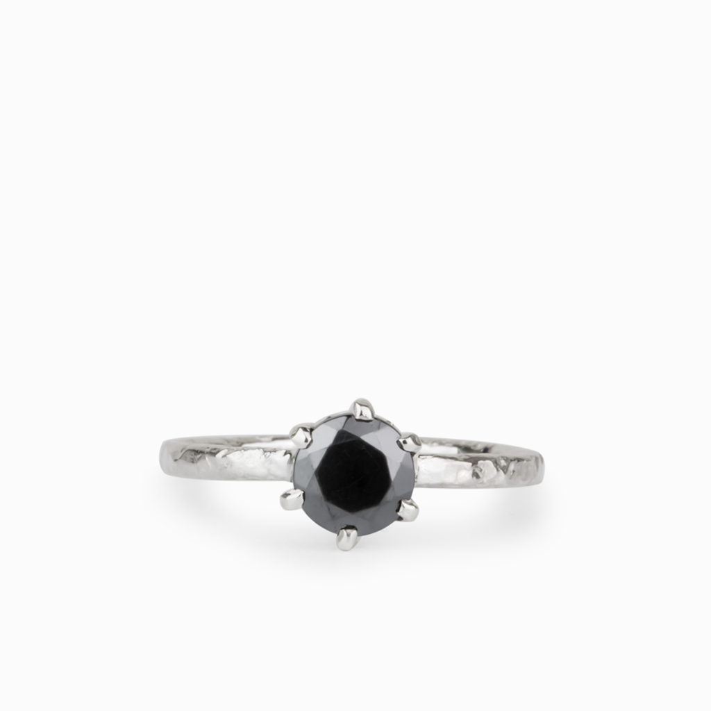 Hematite Gemstone Ring In Sterling Silver Made In Earth