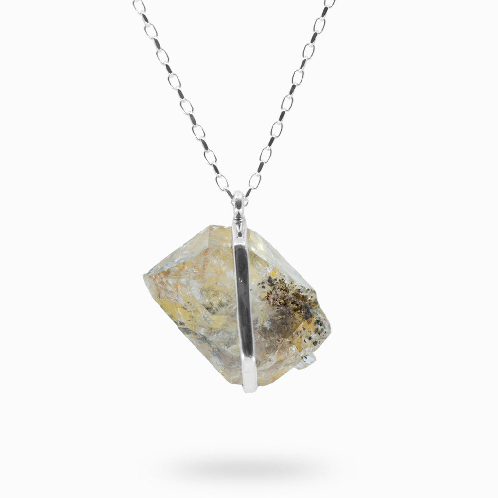 Raw Herkimer Diamond necklace