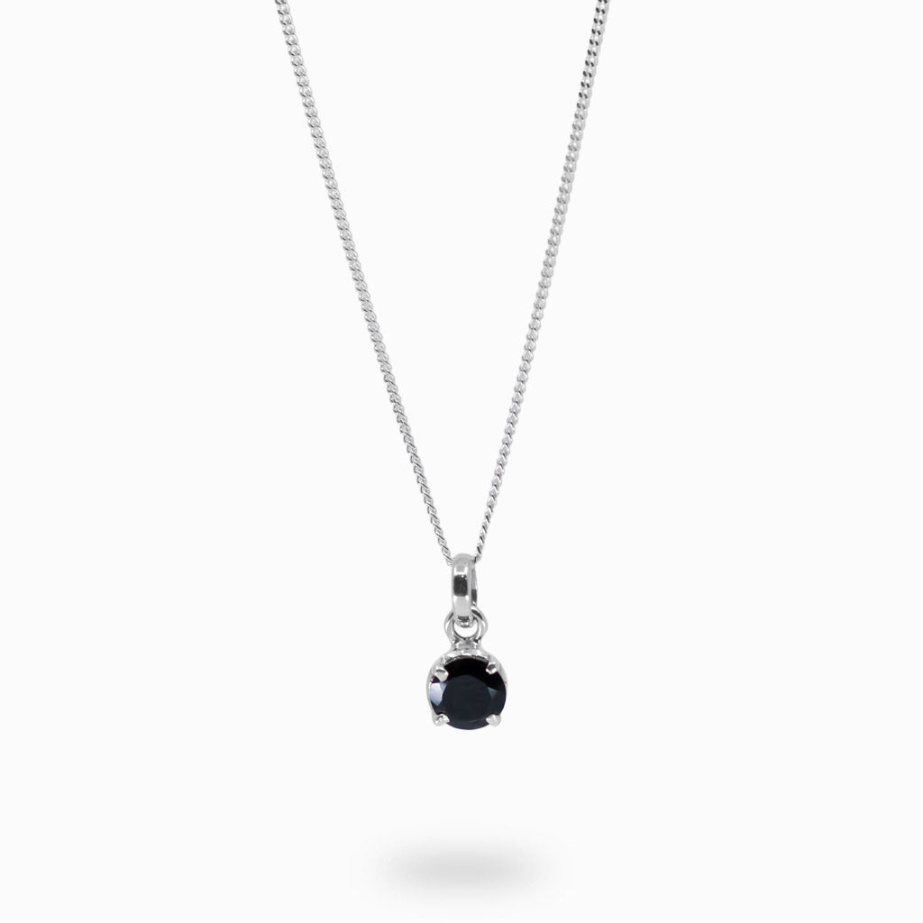 Faceted Round Onyx necklace