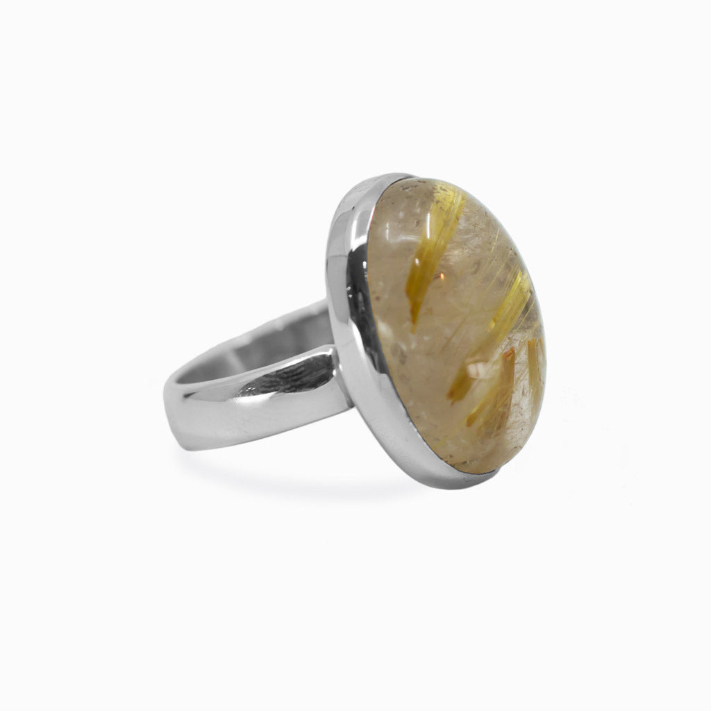 Rutilated Quartz ring