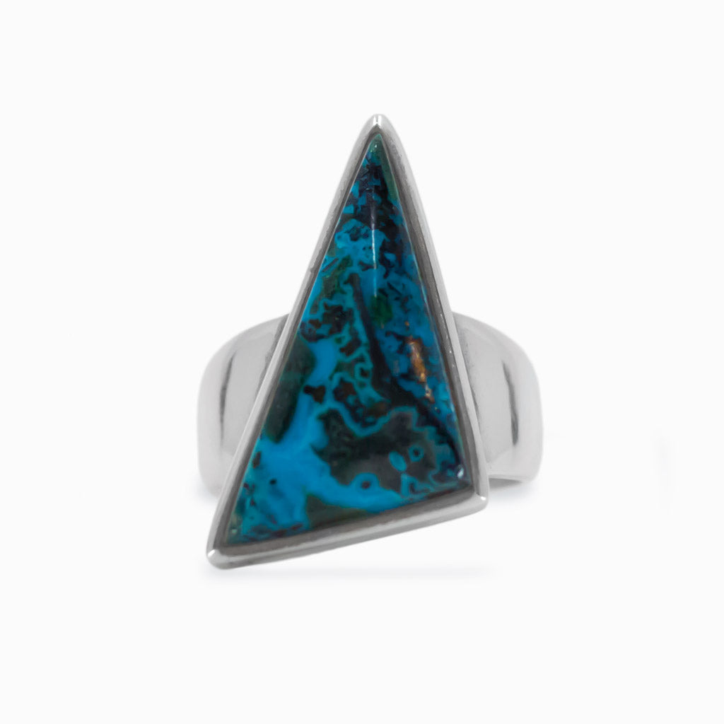 SHATTUCKITE CAB TRIANGLE BEZEL RING