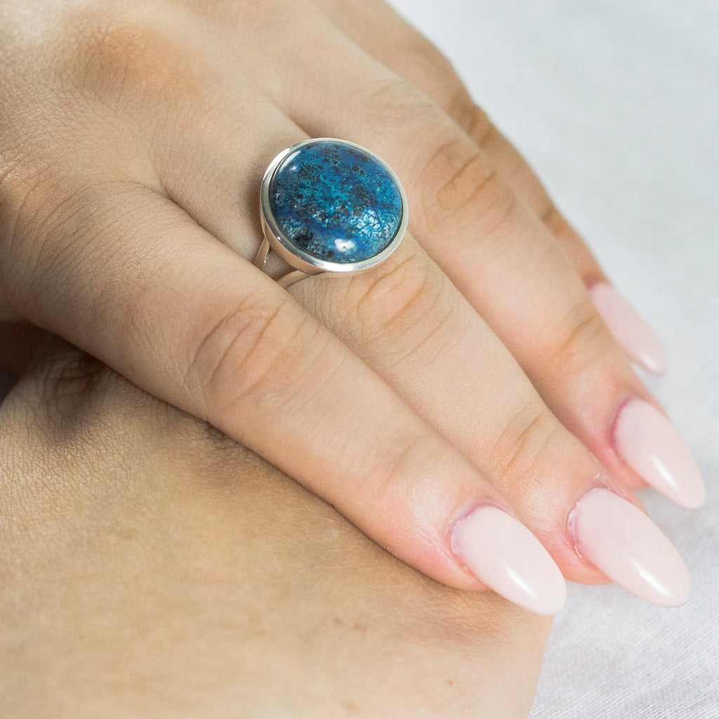 Shattuckite ring