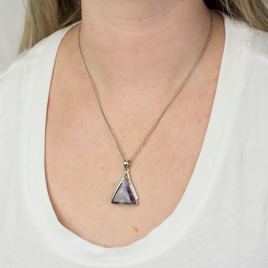 Tiffany Stone Pendant on Model