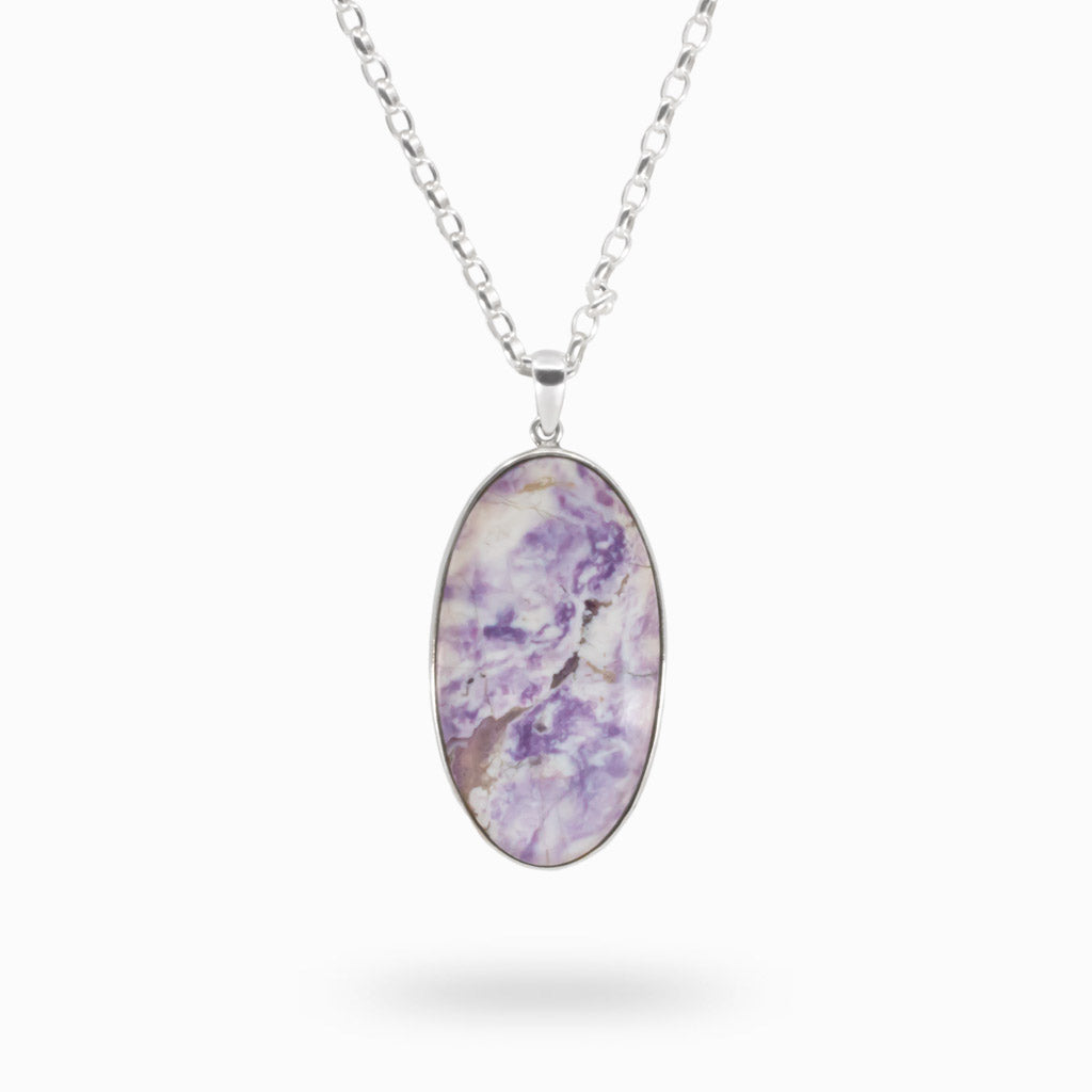 Oval Cabochon Tiffany Stone Necklace