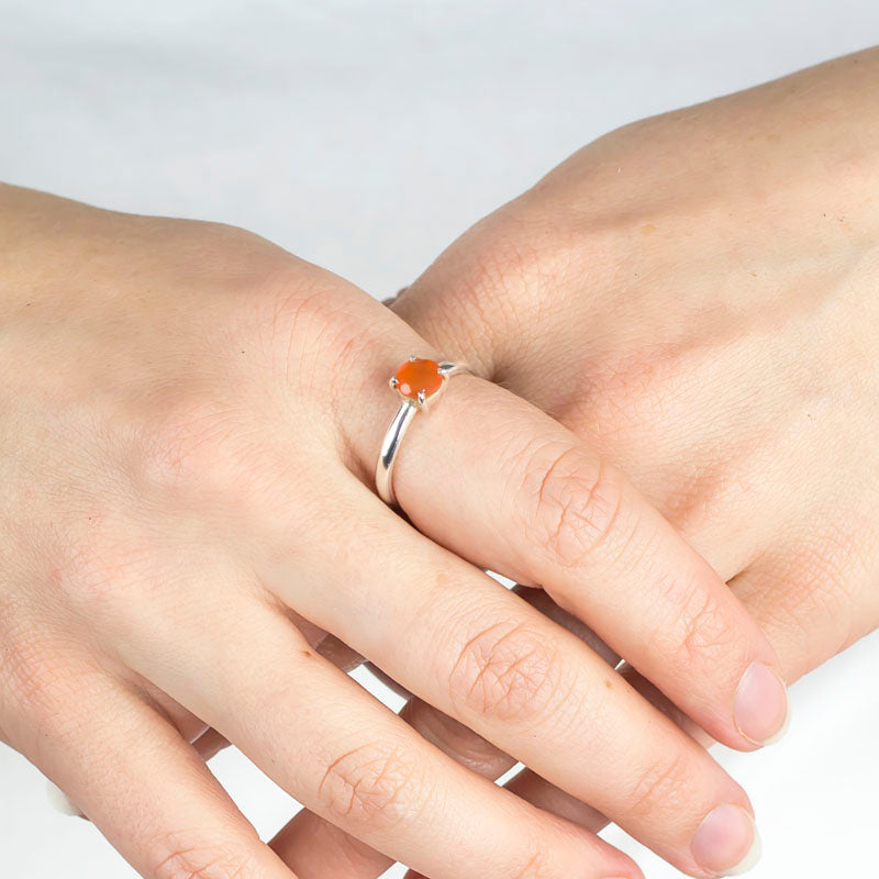 Carnelian Ring on Model