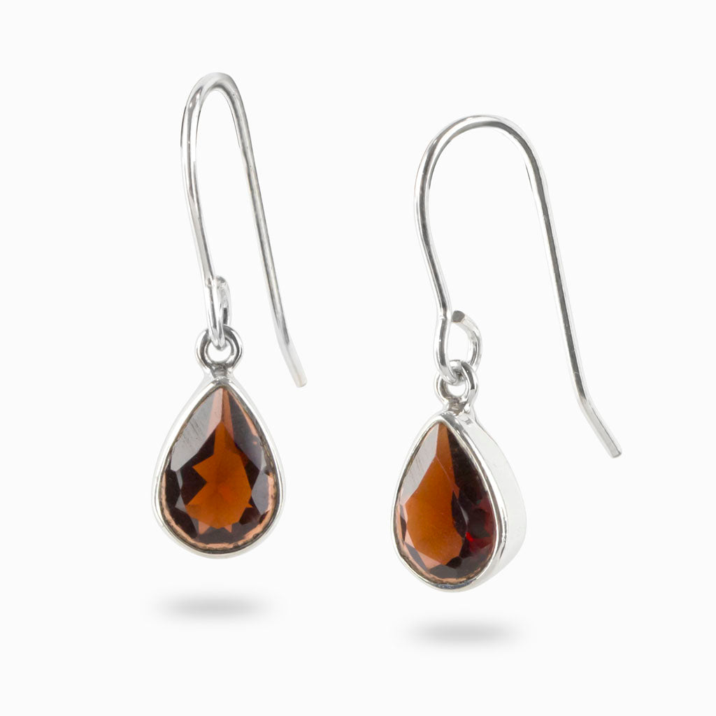 Garnet Drop Earrings