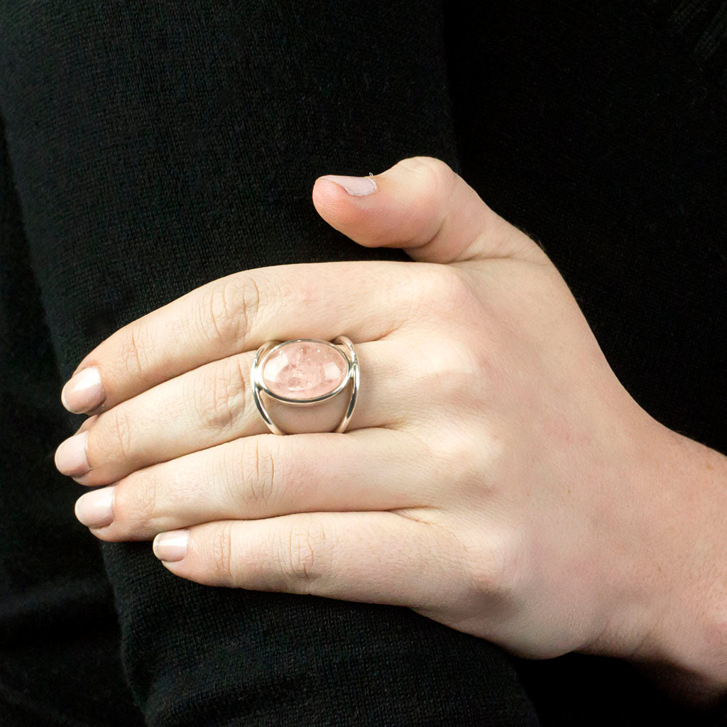 Morganite Ring on Model