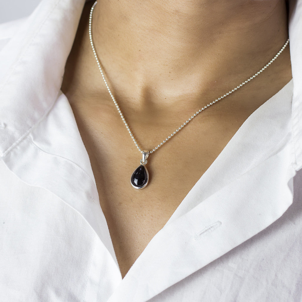 Onyx Necklace on Model