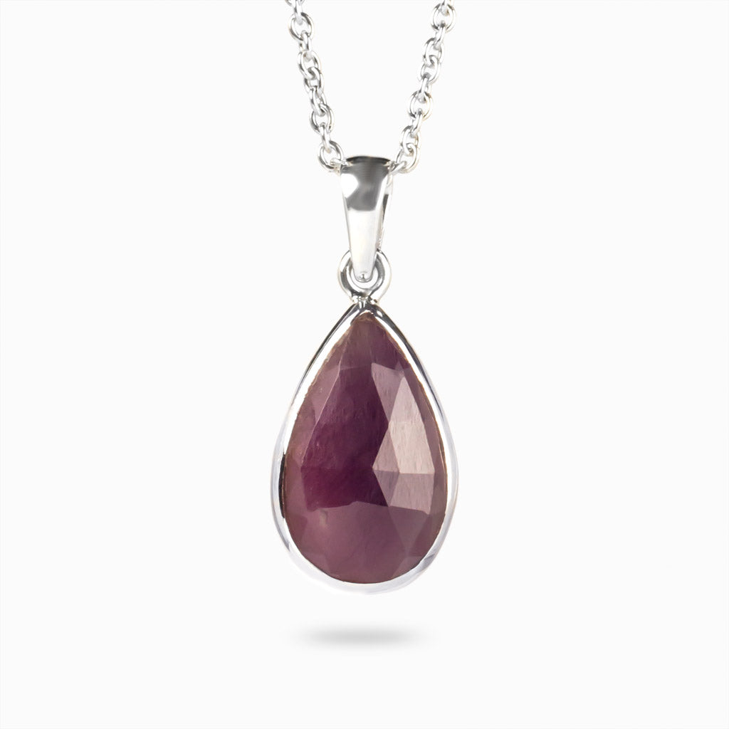 Tear Purple Sapphire Necklace 